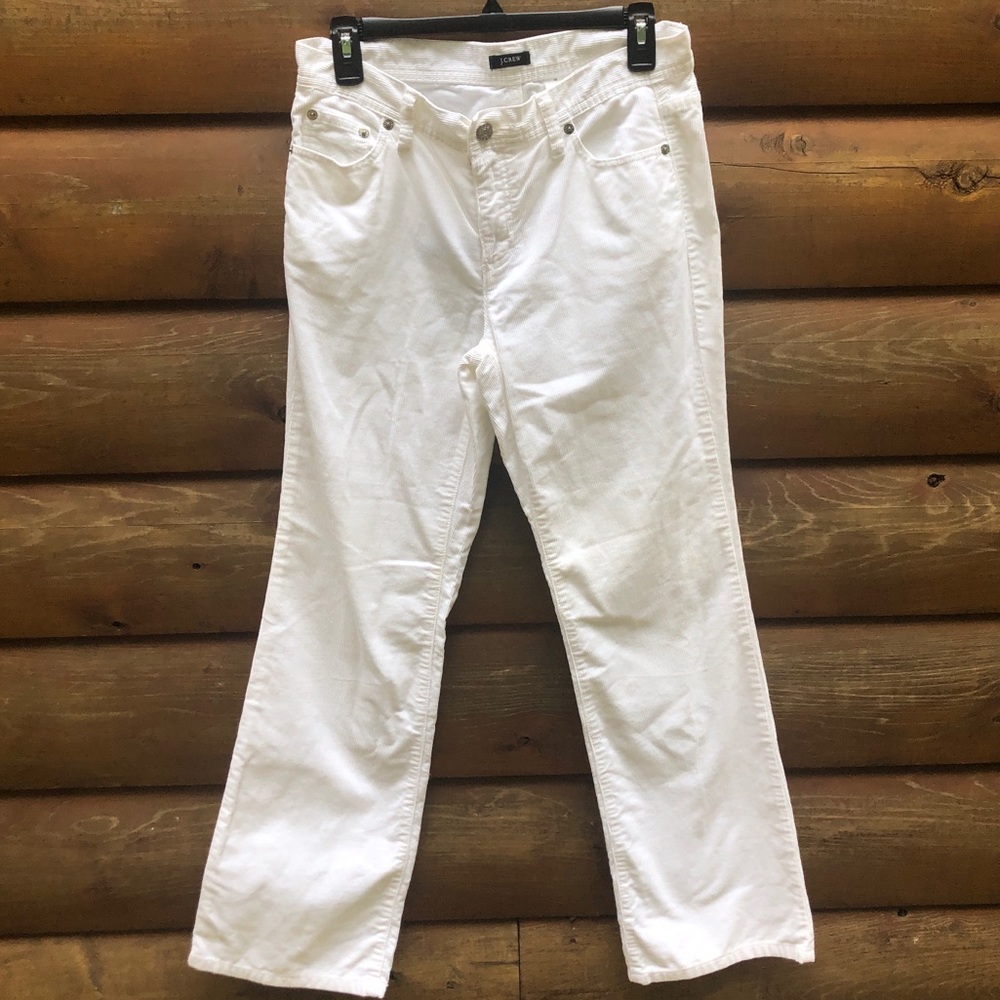 White J. Crew corduroy flare pants